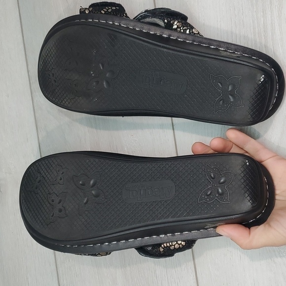 Alegria Women PEG-780 Leather Wedge Sandals shoes sz 41/10.5-11 - Picture 9 of 13